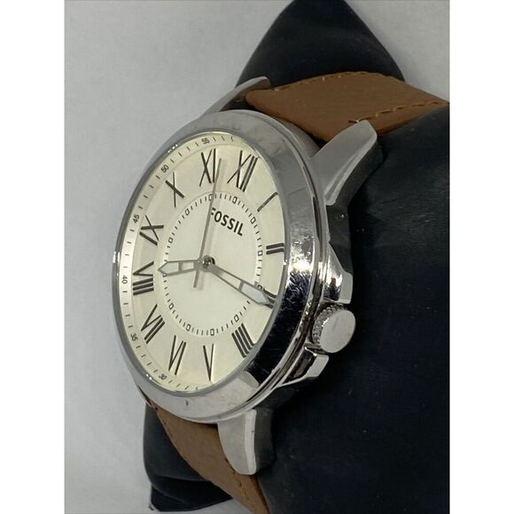 Fossil FS4734 Men's Brown Leather Analog Dial Quartz Genuine Wrist Watch XR810 - Picture 4 of 12